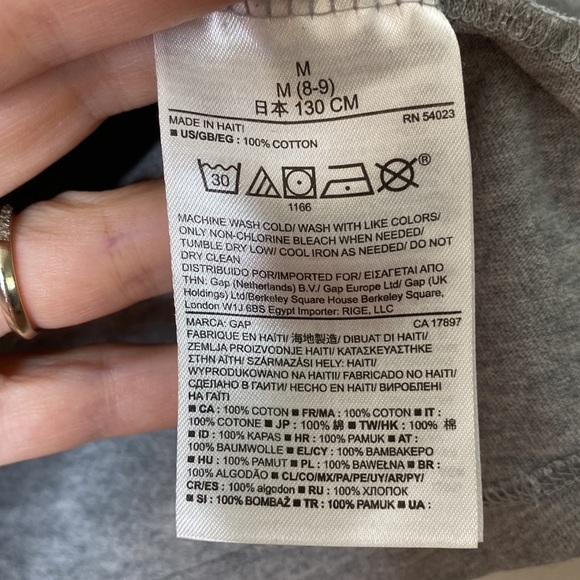 Gap long sleeve kids shirt size 8 eight shark grey VGUC - Picture 3 of 4